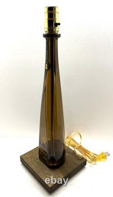 Don Julio 1942 Tequila TABLE LAMP Package with Burlap Shade LED Bulb & Wood Base