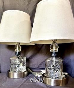 Don Julio 70 Tequila Bottle Lamp Set Upcycled Crystal Ball Accent