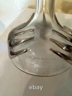 Don Julio REAL Tequila Anejo Empty Decanter Bottle with Metal Leaves and Stopper