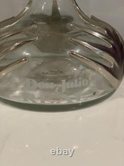 Don Julio REAL Tequila Anejo Empty Decanter Bottle with Metal Leaves and Stopper