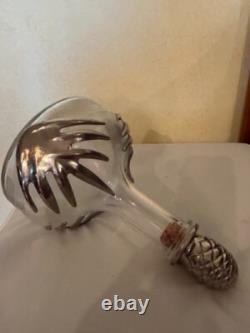 Don Julio REAL Tequila Anejo Empty Decanter Bottle with Metal Leaves and Stopper