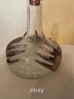 Don Julio REAL Tequila Anejo Empty Decanter Bottle with Metal Leaves and Stopper
