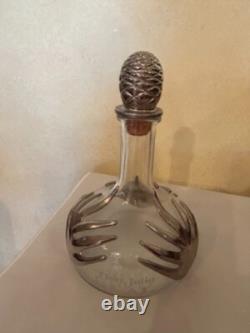 Don Julio REAL Tequila Anejo Empty Decanter Bottle with Metal Leaves and Stopper