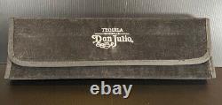 Don Julio Tequila Presentation Kit Sueded Embroidered Case & Glass Vials Rare