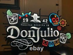 Don Julio Tequila Sugar Skull Led Bar Sign Man Cave Light Motion 1942 New