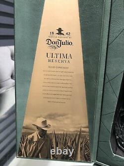 Don Julio Ultima Reserva Tequila EMPTY BOTTLE and BOX ONLY Extra Anejo Solera