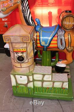 Donkey Coin-Op Kiddie Ride Plays Old McDonald While Packing Tequila