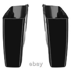 Dual Uncut Stretched Saddlebags Extended Bag Rear Fender For 14+ Harley