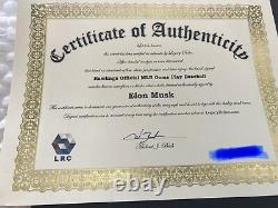 ELON MUSK / TESLA /Tequila- Authentic Sign Autograph MLB Baseball w Certificate