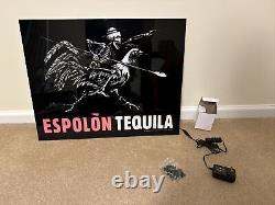 ESPOLON TEQUILA Skeleton Skull on Chicken LED BAR MAN CAVE GARAGE LIGHTED SIGN