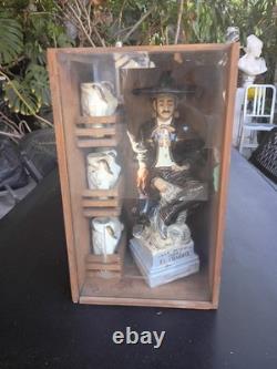 El Charro Gran Reserva Tequila Set with6 Gls 18k Gold Trim Empty In Wood Case