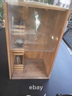 El Charro Gran Reserva Tequila Set with6 Gls 18k Gold Trim Empty In Wood Case