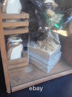 El Charro Gran Reserva Tequila Set with6 Gls 18k Gold Trim Empty In Wood Case