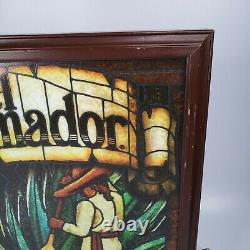 El Jimador Tequila Stained Glass Look Vintage Rare Lighted Sign Pub Mancave Bar
