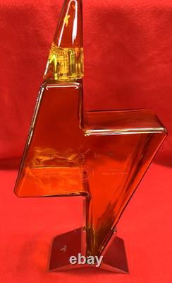 Empty 750 ml Tesla Tequila LIghtning Bottle With Stand, Box and Instructions