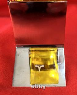 Empty 750 ml Tesla Tequila LIghtning Bottle With Stand, Box and Instructions