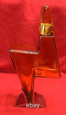Empty 750 ml Tesla Tequila LIghtning Bottle With Stand, Box and Instructions