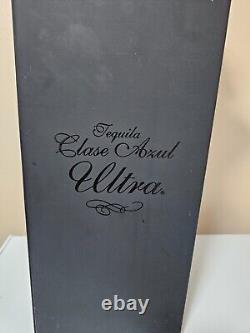 Empty Clase Azul Ultra Ultral Top Shelf Tequila Bottle Black 750 ML WITH Box