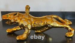 Empty GOLD JAGUAR Tequila Bottle De Agave Casino Azul Anejo 20 X 9 X 6