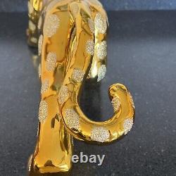 Empty GOLD JAGUAR Tequila Bottle De Agave Casino Azul Anejo 20 X 9 X 6