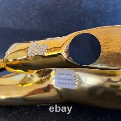 Empty GOLD JAGUAR Tequila Bottle De Agave Casino Azul Anejo 20 X 9 X 6