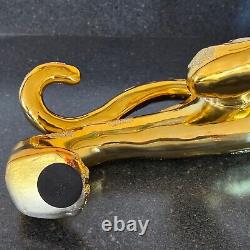 Empty GOLD JAGUAR Tequila Bottle De Agave Casino Azul Anejo 20 X 9 X 6