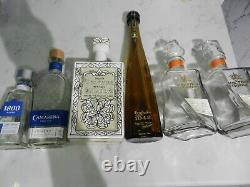 Empty Tequila Bottles Lot Ceramic / Glass Home Decoration