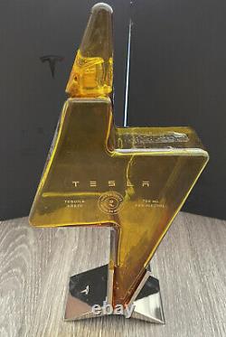 Empty Tesla Tequila Bottle + Stand + Box Limited In Hand Fast Ship