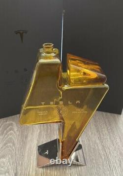 Empty Tesla Tequila Bottle + Stand + Box Limited In Hand Fast Ship