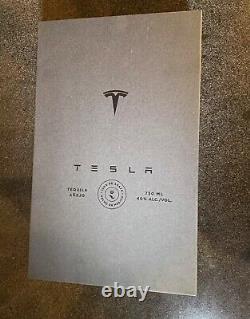Empty Tesla Tequila Bottle With Box and Stand No Alcohol