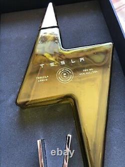 Empty Tesla Tequila Bottle With Stand & Box Collectible Limited Edition In Hand