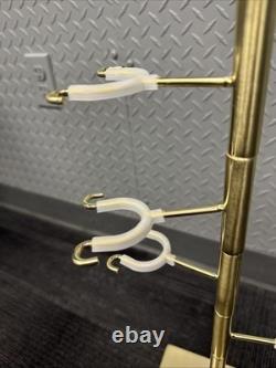 Exclusive Patron Tequila Metal Bottle Display Stand Gold 28 tall New In Box