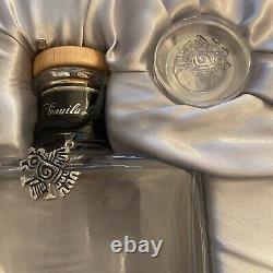 Familia Partida Elegante Tequila Extra Anejo Decanter Bottle & Box With Necklace