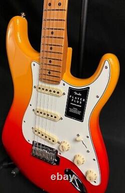 Fender Player Plus Stratocaster Electric Guitar Tequila Sunrise Finish with Gig Ba