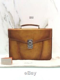 Folder Professional Santoni Leather Tequila Luxury Santoni Work Bag