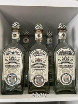 Fortaleza Tequila Collectible Liquor Bottles Clear Glass 750ml Mexico 5 bottles