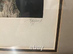 Framed DALE RAYBURN Signed/Numbered Etching Etched TEQUILA #41/100 29.5 x 24.5