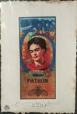 Frida Kahlo, Tequila Patron, Limited Edition Print, Signed Fairchild Paris