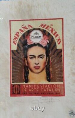 Frida Kahlo, Tequila Patron series Ltd Editin 22'x 15'x Signed Fairchild Paris