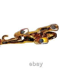 GOLD JAGUAR Tequila Bottle EMPTY Bar Decanter De Agave Casino Azul Anejo 22
