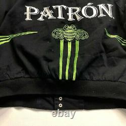 Genuine PATRON TEQUILA Silver Racing Big Spellout Men Varsity Jacket JH 2XL XXL