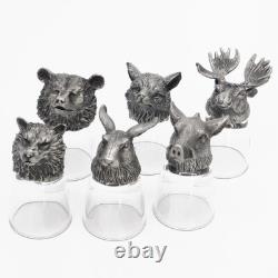 Gift Set of 6 Shot Glasses Hunter Tequila Whiskey, Party