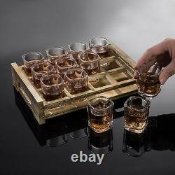 Glass Set of 12, Heavy Base Clear Great for Whisky Brandy Vodka Tequila Shot