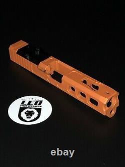 Glock 19 Slide gen1-3 NEW Cerakote, UPPER, TEQUILA SUNRISE, BLACK RMR COVER