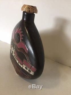 Gran Cuerno De Chivo Tequila Bottle Decanter Art Work Mara Mexico Stoneware