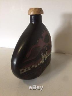 Gran Cuerno De Chivo Tequila Bottle Decanter Art Work Mara Mexico Stoneware