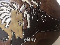 Gran Cuerno De Chivo Tequila Bottle Decanter Art Work Mara Mexico Stoneware Rare