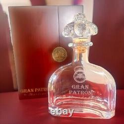 Gran Patron Burdeos Tequila 750ml Display Box & (empty) Bee Cork Stopper Bottle