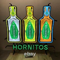 HORNITOS AGAVE Tequila LED Bar Sign Man Cave Garage Decor Bar 3 Bottle Sign 24in