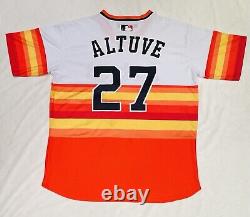 HOUSTON ASTROS Jose Altuve'Tequila Sunrise' NIKE Jersey'Custom' #27 Size XXL
